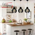 Kit com 3 Lustres/Pendentes de Teto em MDF Coquinho para área gourmet, varanda, sala e cozinha