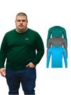 Kit Com 3 Manga Longa Uv Masculina Plus Size Cores Sortidas