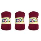 Kit Com 3 Mantas Infantil 90x1,10 Macia Vinho - Nenex Kit Com 3 Mantas Infantil 90x1,10 Macia Vinho - Nenex