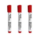 Kit com 3 Marcador Piloto Recarregável para Quadro Branco Jocar Office Azul Preto e Vermelho