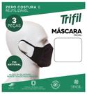 Kit com 3 Máscaras Sem Costuras Trifil (W06103) Pretas
