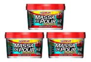 Kit Com 3 Massa De Polir Tira Riscos Luxcar 500g