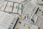 Kit COM 3 Materiais para Estímulo Pedagógico Alfabetização para crianças educativo plastificado