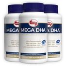 Kit com 3 MEGA DHA Vitafor 120 Capsulas - Ômega 3 DHA Alta Concentração