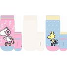 Kit com 3 Meias Bebe Rosa Snoopy 35SNO3 17 a 22 Kit com 3 Meias Bebe Rosa Snoopy 35SNO3 17 a 22
