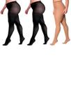 Kit com 3 Meias Calças Fio 40 Opaca Plus Size Loba 58327-001