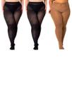 Kit com 3 Meias Calças Fio 80 Opaca Trifil 6100 Plus Size Colorido