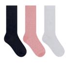 Kit com 3 Meias Infantil Feminina 3/4 Elastano Selene 2180 Kit com 3 Meias Infantil Feminina 3/4 Elastano Selene 2180