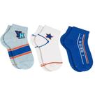 Kit com 3 Meias Infantil Menino Lupo Kids Cores Azul e Branco Kit com 3 Meias Infantil Menino Lupo Kids Cores Azul e Branco