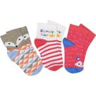 Kit com 3 Meias Meninas 3d Bichinhos Coloridas Duck Kids