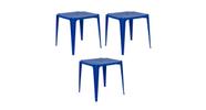 Kit com 3 mesa de plástico bela vista - azul - mor