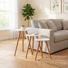 Kit com 3 Mesas De Canto Para Salas Decorativas