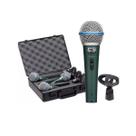 Kit Com 3 Microfone Dinâmico Btm-58a C/ Maleta E Cachimbo