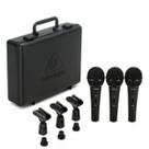Kit com 3 Microfones Behringer XM1800S Dinâmicos Cardioides