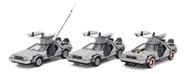 Kit Com 3 Miniaturas De Volta Para O Futuro 1,2,3 Welly 1/24