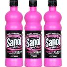 Kit com 3 Multilimpador Sanol Pro Power Clean 500ml Graxa, Óleo, Gordura, etc