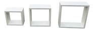 Kit Com 3 Nicho Decorativo Mdf Branco Pequeno Médio E Grande