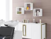Kit com 3 Nichos Decorativo Nicho Parede Quarto Branco