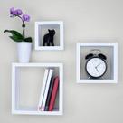 Kit com 3 Nichos Quadrados Decorativos Sala, Quarto, Cozinha e Banheiro 100% MDF