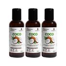 Kit com 3 Óleo Multifuncional Umectante Coco Natuseiva 100mL Nutrição Profunda, Brilho e Hidrataçã