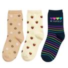 Kit com 3 Pares de Meia Feminina Cano Médio Selene
