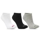 Kit com 3 Pares de Meia Unissex Preta, Branca e Cinza - Olympikus Kit com 3 Pares de Meia Unissex Preta, Branca e Cinza - Olympikus