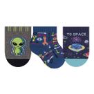 Kit com 3 Pares De Meias Para Recém Nascidos De Menino Selene Kit com 3 Pares De Meias Para Recém Nascidos De Menino Selene