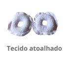 Kit com 3 pares rosquinhas de amamentação tecido atoalhado 100% algodão (absorvente)