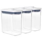 Kit com 3 Pote Hermético Oxo POP 2.0 Retangular 1,1 Litros
