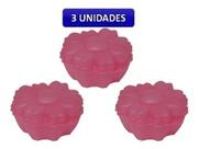 Kit Com 3 Potes Em Formato De Flor