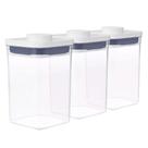 Kit com 3 Potes Herméticos Oxo POP 2.0 Quadrado - 1 Litro