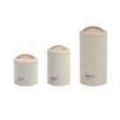 Kit com 3 Potes Mantimentos Sense Bege - Ou