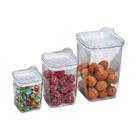 Kit com 3 Potes Multiuso com Tampa 400ml / 900ml / 1900ml