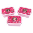 Kit com 3 potes Plásticos 220 Ml Potinhos com Tampa