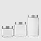 Kit com 3 Potes Quadrados Collection Invicta Kit com 3 Potes Quadrados Collection Invicta