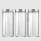 Kit com 3 Potes Redondos Collection 2,2L Inox Escovado Invicta Kit com 3 Potes Redondos Collection 2,2L Inox Escovado Invicta