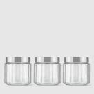 Kit com 3 Potes Redondos Collection 800ml Inox Escovado Invicta Kit com 3 Potes Redondos Collection 800ml Inox Escovado Invicta