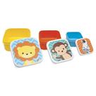 Kit com 3 Potinhos Pequenos Coloridos Animais Buba Kit com 3 Potinhos Pequenos Coloridos Animais Buba