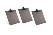 Kit Com 3 Prancheta Acrilica A4 Pegador Aço Cristal ou Fume -