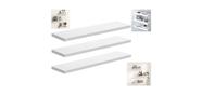 Kit com 3 prateleiras brancas 1,2X20X60CM - Prat-K