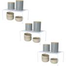 Kit com 3 Prateleiras Organizador de Cozinha Grande Aço Branco