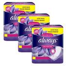 Kit com 3 Protetor Diário Always Sem Perfume Leve Mais Pague Menos 40 Unidades