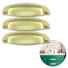 Kit Com 3 Puxador Paris Provençal Concha Dourado Fosco Vintage Retrô 96mm