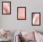 Kit com 3 Quadros Decorativos de Parede Sala Quarto Abstrato Frases 20x30cm Kit com 3 Quadros Decorativos de Parede Sala Quarto Abstrato Frases 20x30cm