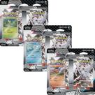 Kit com 3 Quádruplo Pack Pokémon Raio Preto Fogo Branco Snivy Tepig Oshawott Copag 7896192358981