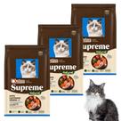 Kit Com 3 Quatree Supreme Ração Para Gatos Castrados + 7 Sênior Salmão e Frango Pacote de 1kg