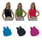 Kit com 3 regatas cropped academia fitness