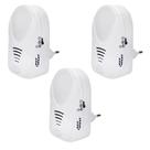 Kit com 3 repelentes eletrônicos pernilongos/ratos/morcegos com luz noturna 6953 dni Kit com 3 repelentes eletrônicos pernilongos/ratos/morcegos com luz noturna 6953 dni