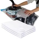 Kit com 3 Saco A Vácuo Para Roupas Tamanho G 70x100cm Porta Edredom Cobertor Toalhas Organizador Mala de Viagem