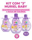 Kit com "3" SHAMPOO+CONDICIONADOR+ ÁGUA DE COLÔNIA LAVANDA muriel baby Kit com "3" SHAMPOO+CONDICIONADOR+ ÁGUA DE COLÔNIA LAVANDA muriel baby